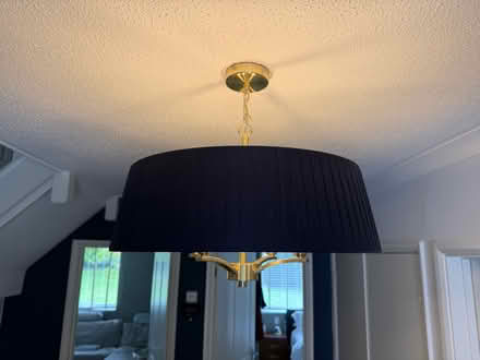 Photo of free Navy Cristen Shade 4 Light Pendant Satin Brass Ceiling Lamp (Hatching Green AL5) #1