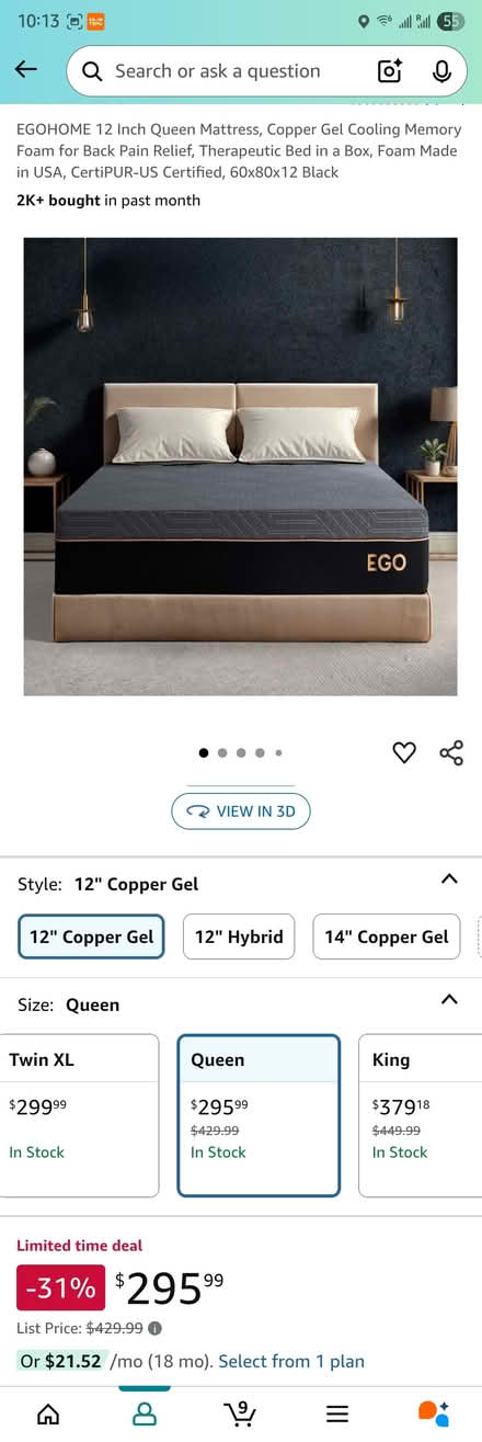 Photo of free Mattress Queen 12" (Bellevue) #2