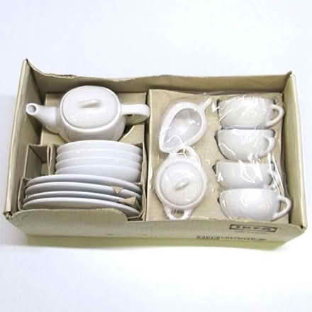 Photo of free IKEA ceramic white childrenās tea set (High Green S35) #1