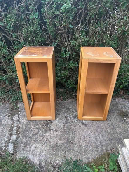 Photo of free 2 x solid oak kitchen wall corner units (Lemsford AL8) #1