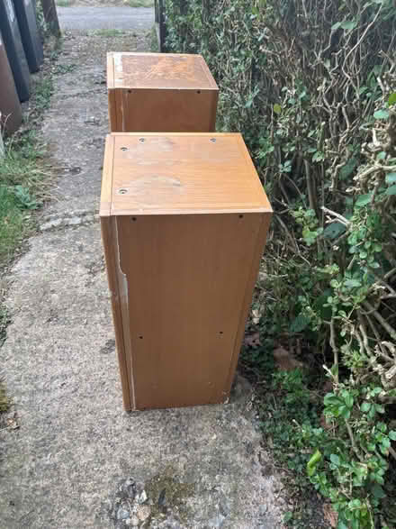 Photo of free 2 x solid oak kitchen wall corner units (Lemsford AL8) #2
