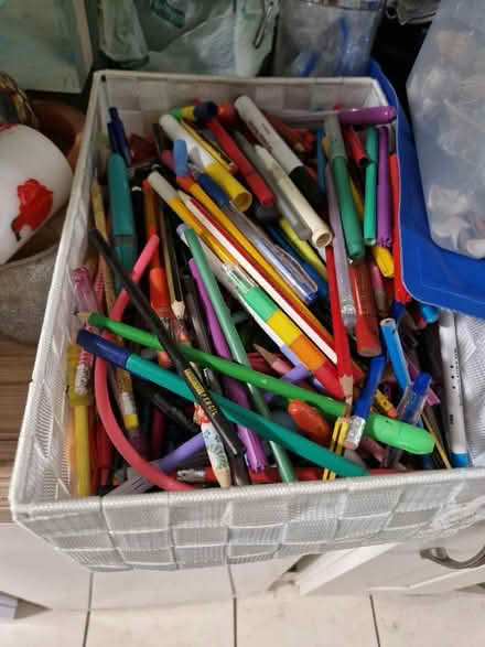 Photo of free Box of pens and pencils (Sainsburys GL52) #1