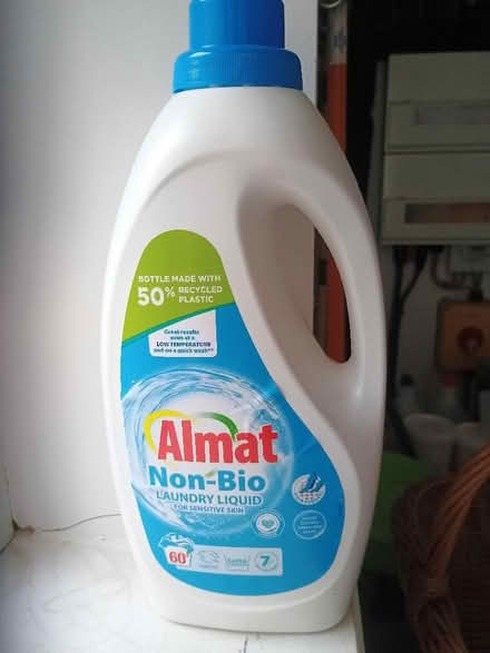 Photo of free Almat sensitive non-bio detergent, almost whole bottle (Stonehouse GL10) #1