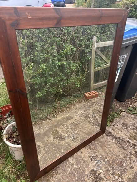Photo of free Large Wooden Frame Mirror - good condition (Lemsford AL8) #1