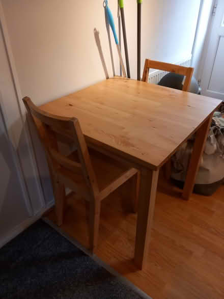 Photo of free Small square table & 2 chairs (Wokingham, RG41) #1