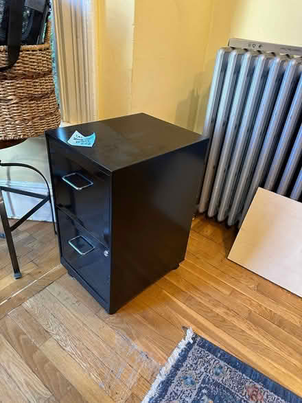 Photo of free Black 2 drawer Filing cabinet (Brookline Village) #1