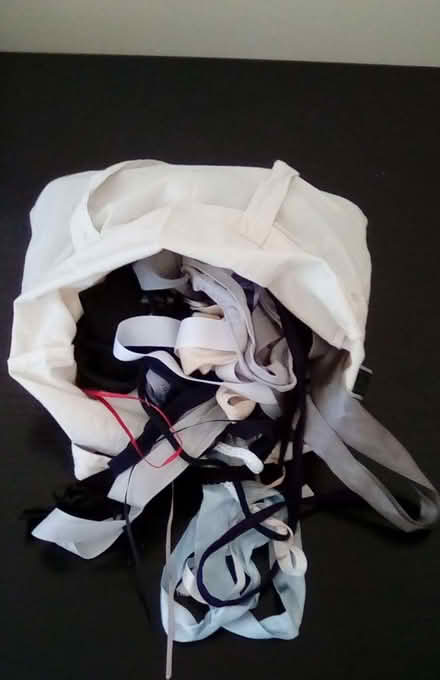Photo of free Bag of mixed ribbon and cloth/elastic ties (Lower Earley RG6) #1