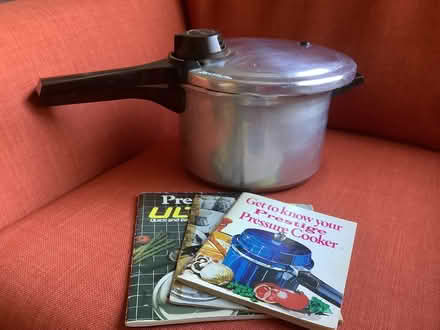 Photo of free PRESTIGE Pressure Cooker + books (Grange Estate, Letchworth SG6) #2