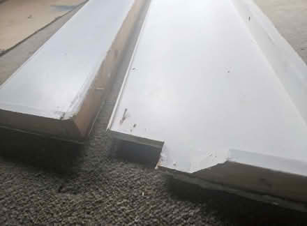 Photo of free A pair of sturdy white angled shelves - Bromley (Downham BR1) #2