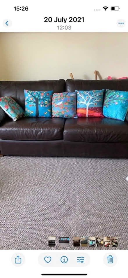 Photo of free Dark brown leather Sofas (Saint Fagans CF5) #1