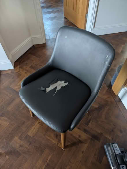 Photo of free Chair, leather is ripped (Rayleigh) #2