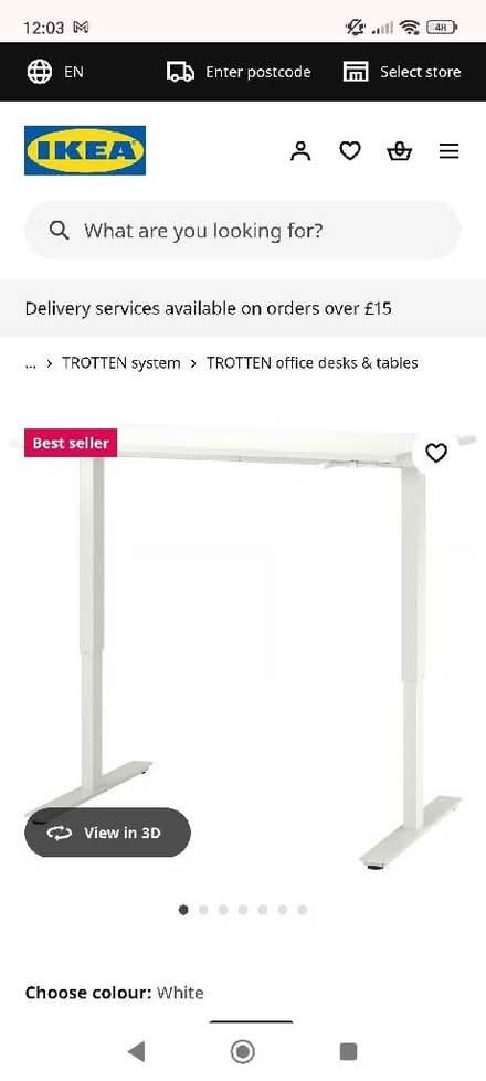 Photo of free IKEA Sit/Stand desk (Bonaly EH13) #1