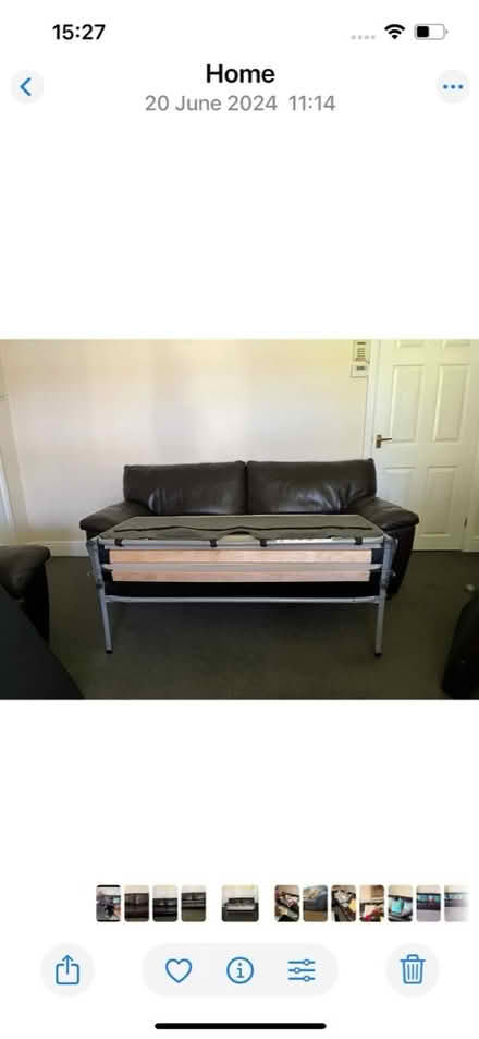 Photo of free Dark brown leather Sofas (Saint Fagans CF5) #3