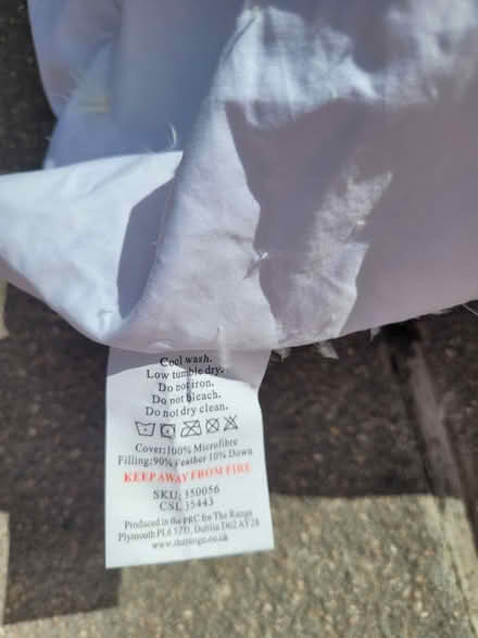 Photo of free Large Feather/Down Filled Cushion (New Longton PR4 4) #2