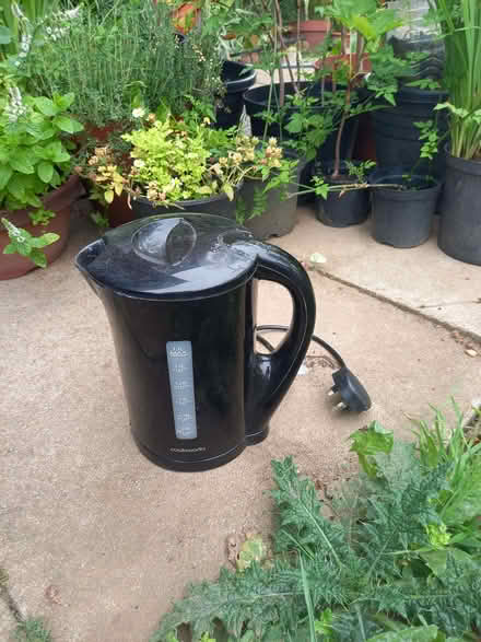 Photo of free black plastic kettle (Shortstown MK42) #1
