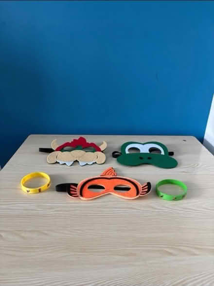 Photo of free Kids Mario masks and wrist bands (Westhouses, Alfreton, DE55) #1