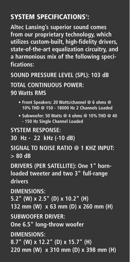 Photo of free Speakers (Altec Lansing) (Bray) #3