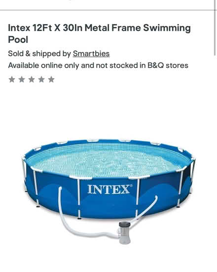 Photo of free Large Intex Swimming Pool 12 Ft x 30In. Set up once (Hatching Green AL5) #1