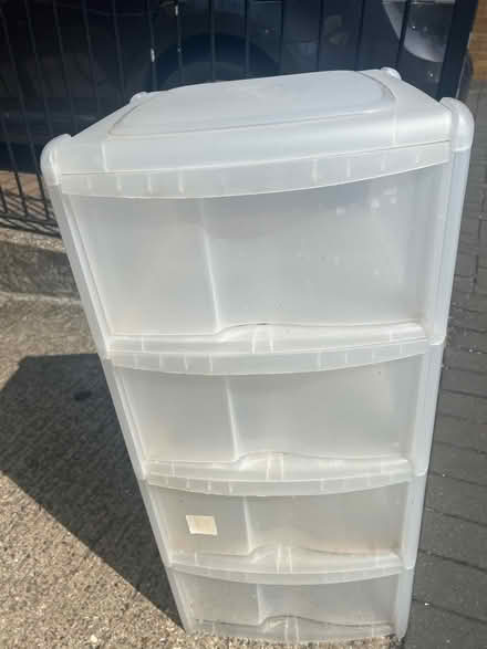 Photo of free White plastic 4 drawers (TW13) #1