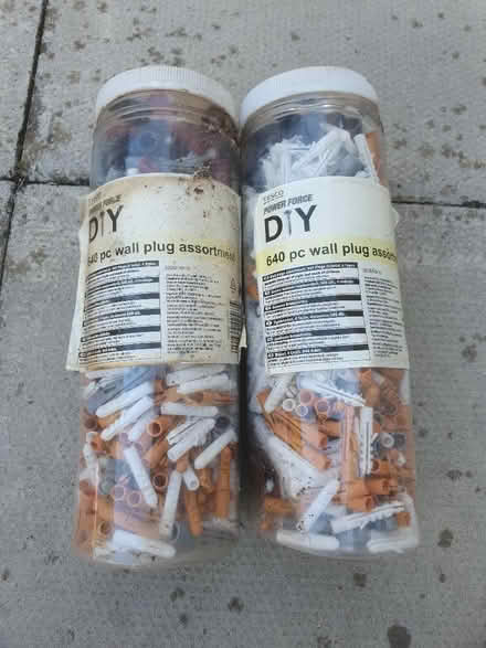 Photo of free 640 piece wall plug assortments x 2 pots (Great Baddow CM2) #1
