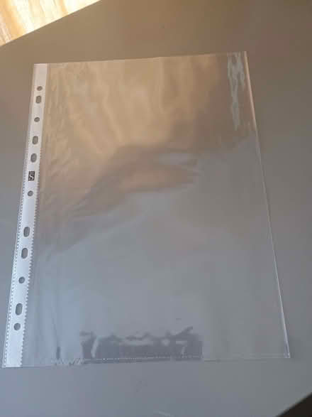 Photo of free Clear A4 punched plastic pockets (Bloomfield) #1