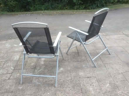 Photo of free Two metal folding garden chairs (Warwick CV34, off Myton Road) #3