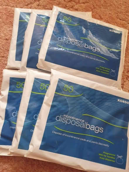 Photo of free new packs incont. disposal bags (Garston, WD25) #1
