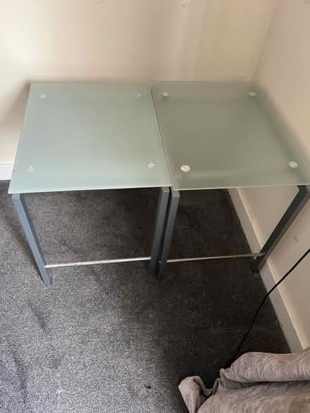 Photo of free 2 glass tables (Boulton Moor) #1