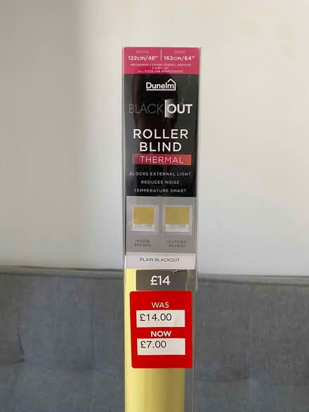 Photo of free Dunelm black out blind (yellow) (Acton Town, W3) #2