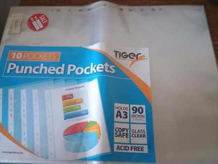 Photo of free Pack of 10 plastic A3 pockets (Bloomfield) #1