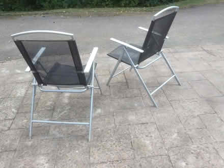 Photo of free Two metal folding garden chairs (Warwick CV34, off Myton Road) #2