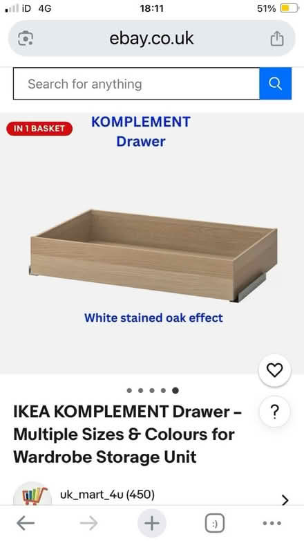 Photo of free Ikea Komplement drawers x2 wood (Shirley Croydon) #2