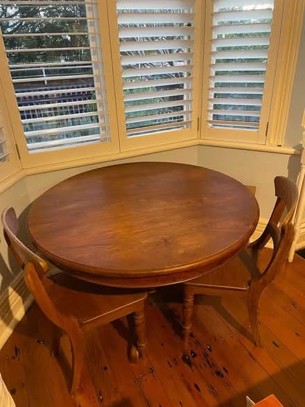 Photo of free Round dining table with six chairs (Cremorne Point) #1