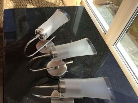 Photo of free Three Glass and Chrome wall lights (Daventry NN11) #2