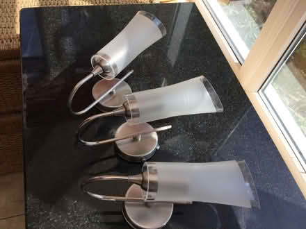 Photo of free Three Glass and Chrome wall lights (Daventry NN11) #1