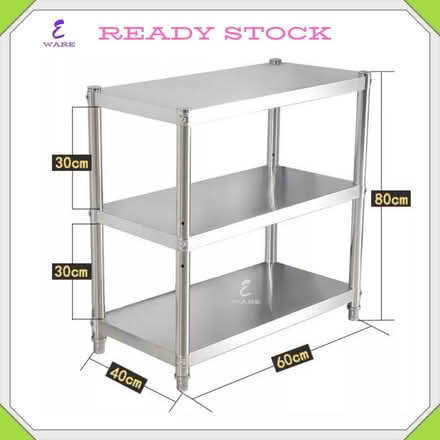 Photo of free Stainless steel catering shelves Available Wed 20th (Brook Green W6) #1