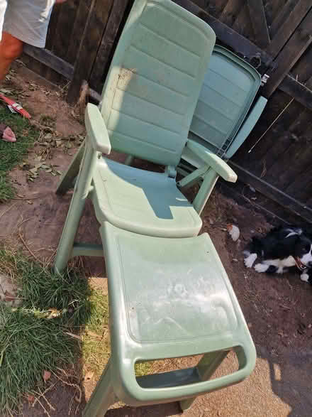 Photo of free 2 Garden chairs - one with footrest (Muxton TF2) #1