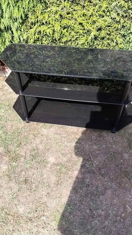 Photo of free glass tv unit (Loughborough LE11) #1