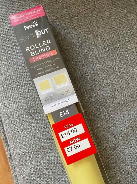 Photo of free Dunelm black out blind (yellow) (Acton Town, W3) #1