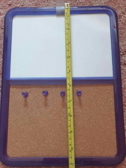 Photo of free new small memo board - cork/white (Garston, WD25) #3