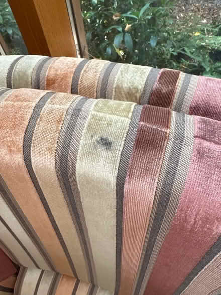 Photo of free Stripey armchair and footstool (Ballybrack Village) #4