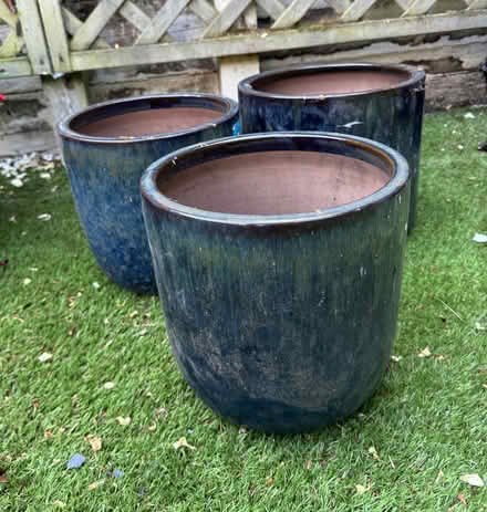 Photo of free 3 glazed planters (Chalfont St Giles HP8) #2