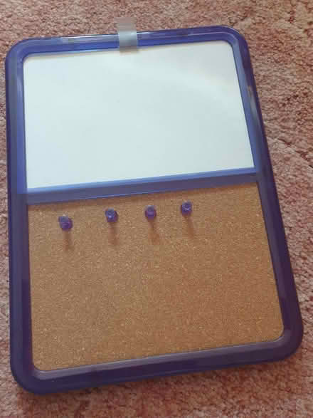Photo of free new small memo board - cork/white (Garston, WD25) #1