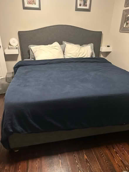 Photo of free Curb: King bed frame w/ headboard (East Boston) #1