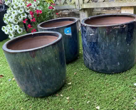 Photo of free 3 glazed planters (Chalfont St Giles HP8) #1