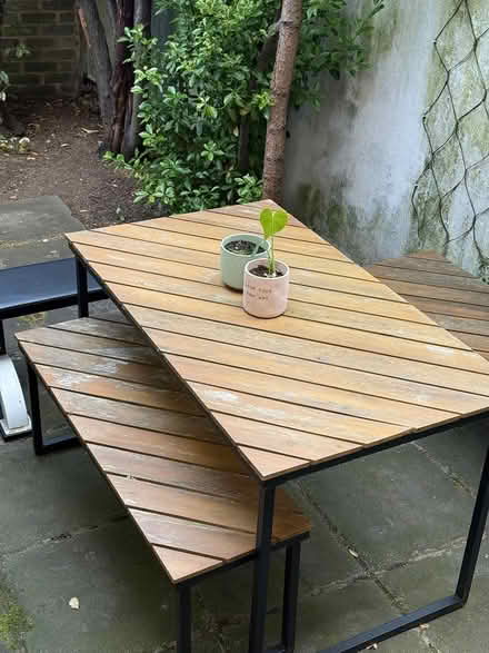 Photo of free wood dunelm garden set+gym bench (SW14) #2