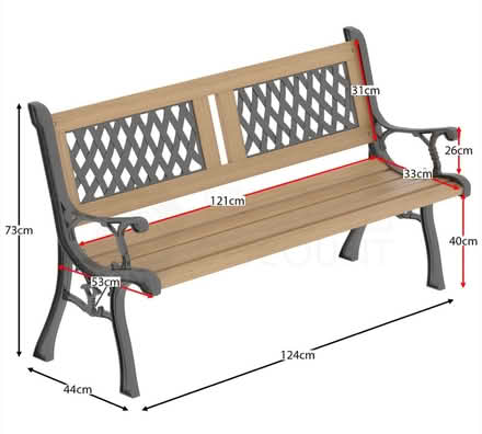Photo of Garden bench (Bournville B30) #1