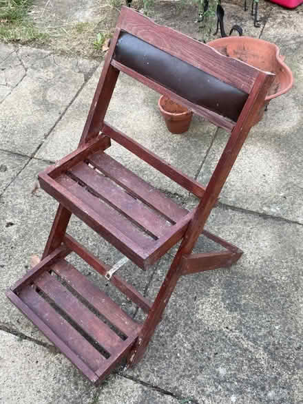 Photo of free Wooden plant stand (Clapham, Bedford) #1