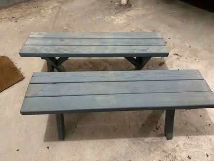 Photo of free 2 Wood Benches (Davis Square, Somerville) #1