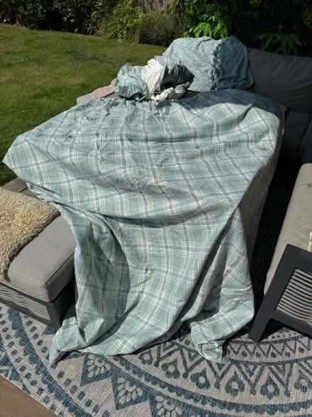 Photo of free Set of light blue/white curtains (Crowthorne, RG45) #1